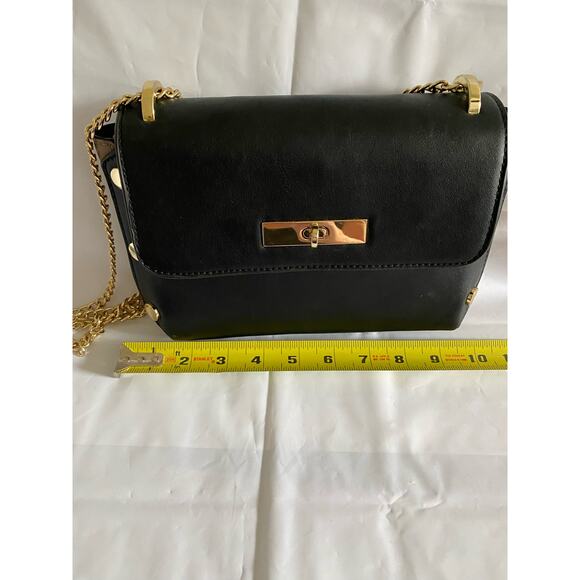 Vintage Rare Sondra Roberts Square Black Beige Crossbody Leather - Picture 3 of 9